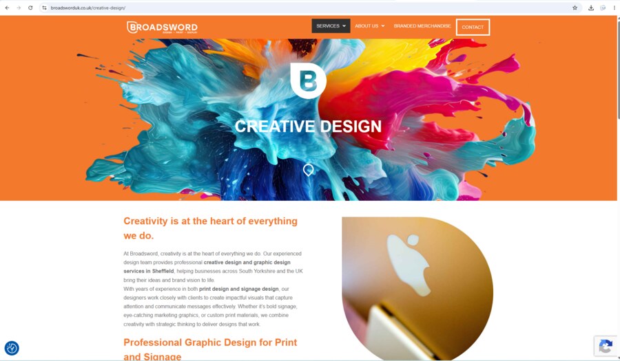 Broadsword UK Ltd website designed by Klik Digital